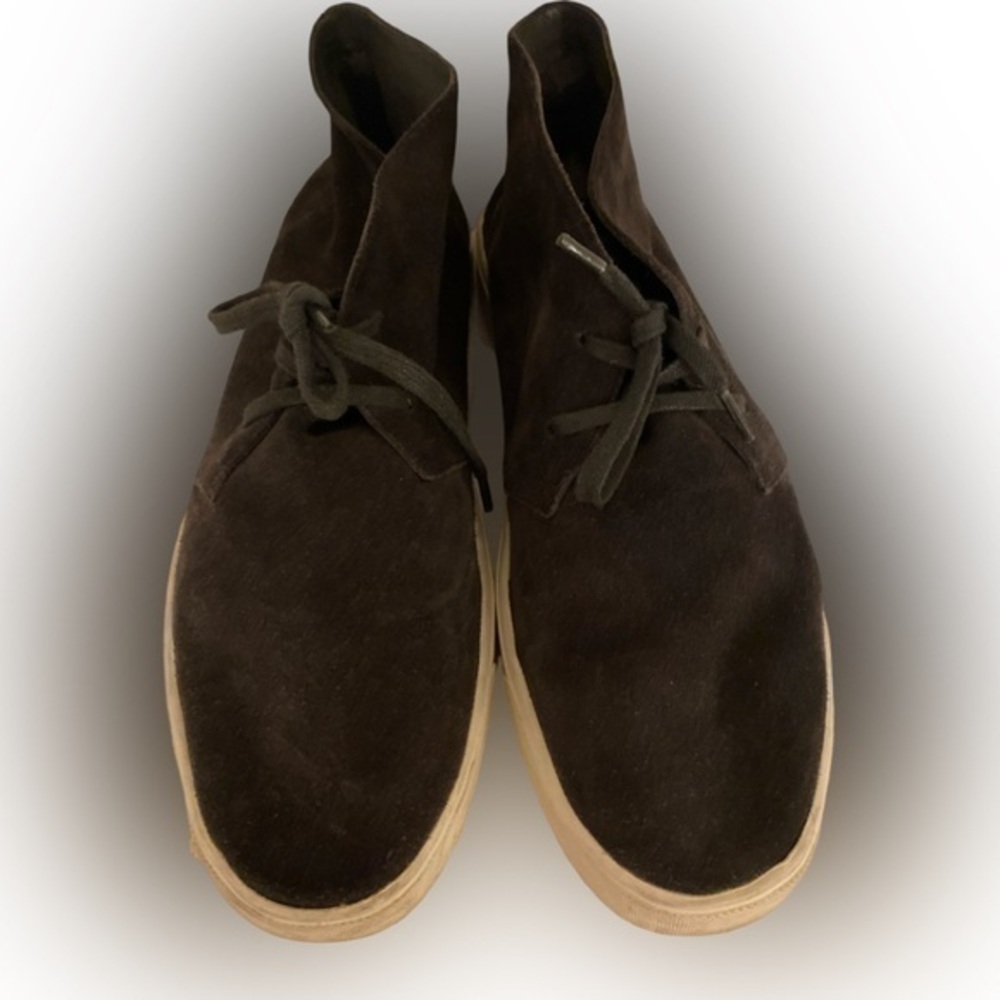 Vince Charcoal Gray Suede Bootie -11 charcoal gray suede